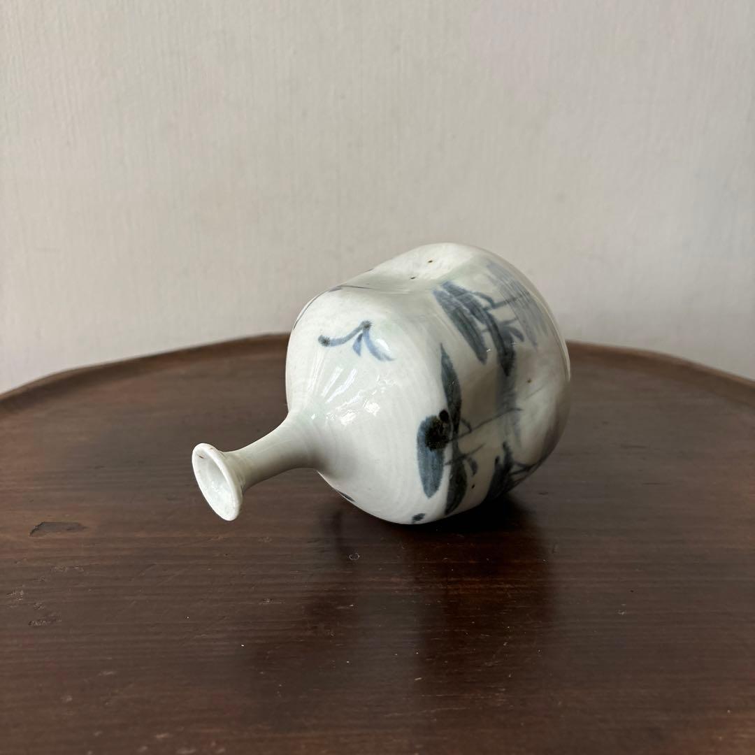 古伊万里　平戸　染付阿古陀徳利　三川内焼　花器　古道具　アンティーク　検:李朝