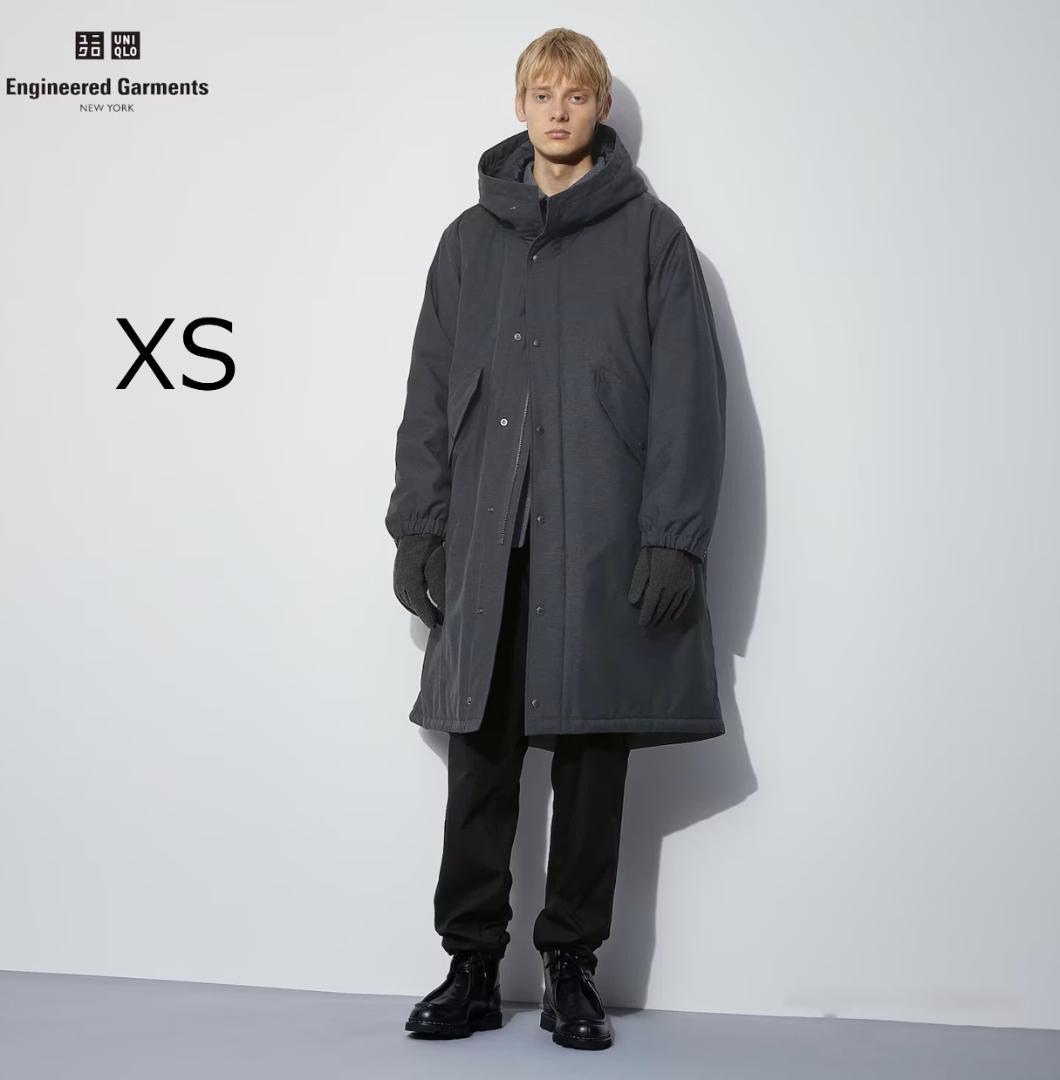 ユニクロ&エンジニアードガーメンツ パフテックフーディッドコート XS グレー