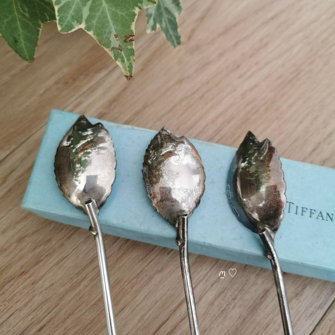 ティファニー　モヒートマドラーストロー　リーフ　シルバーカトラリー
