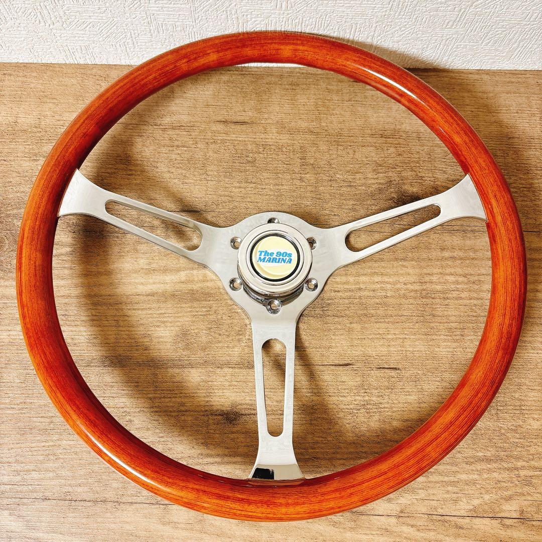 ウッドハンドル　ウッドステアリング　38cm アメリカン　USDM 旧車　など