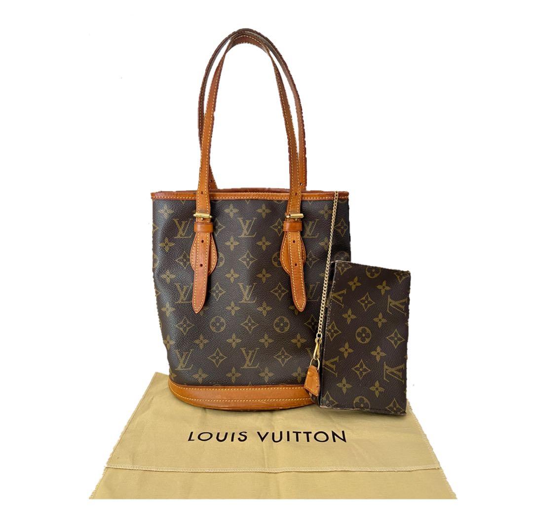 LOUIS VUITTON PM バケット ハンドバッグ ポーチ付 モノグラム