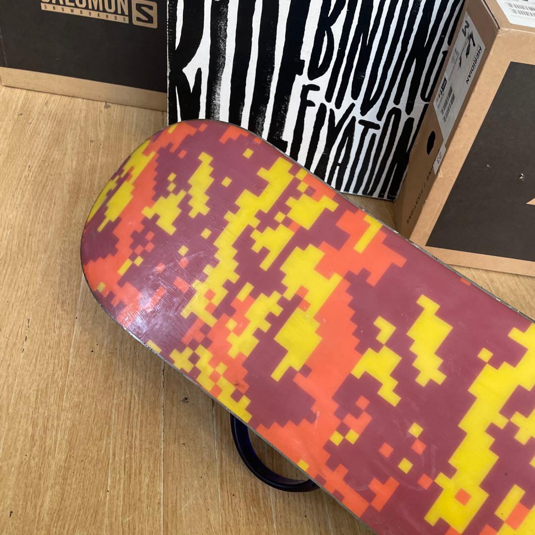 BURTON　キッズスノーボードセット　101cm　バートン　バイン付4点セット