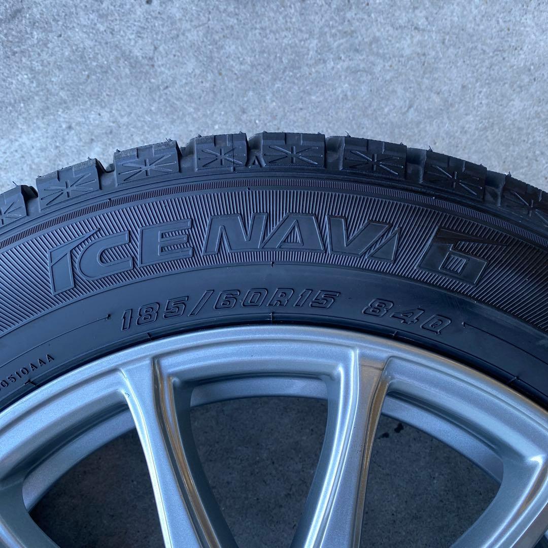 中古バリ溝グッドイヤースタッドレスセット185/60R15旧型シエンタ　送料無料