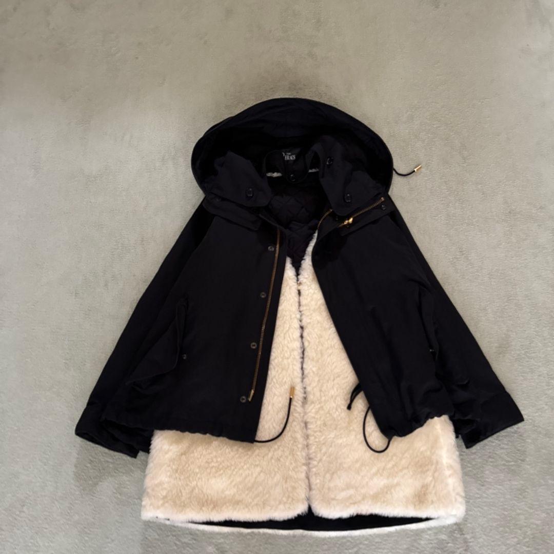 ザリラクス ショートモッズコート ファーライナー 黒 40