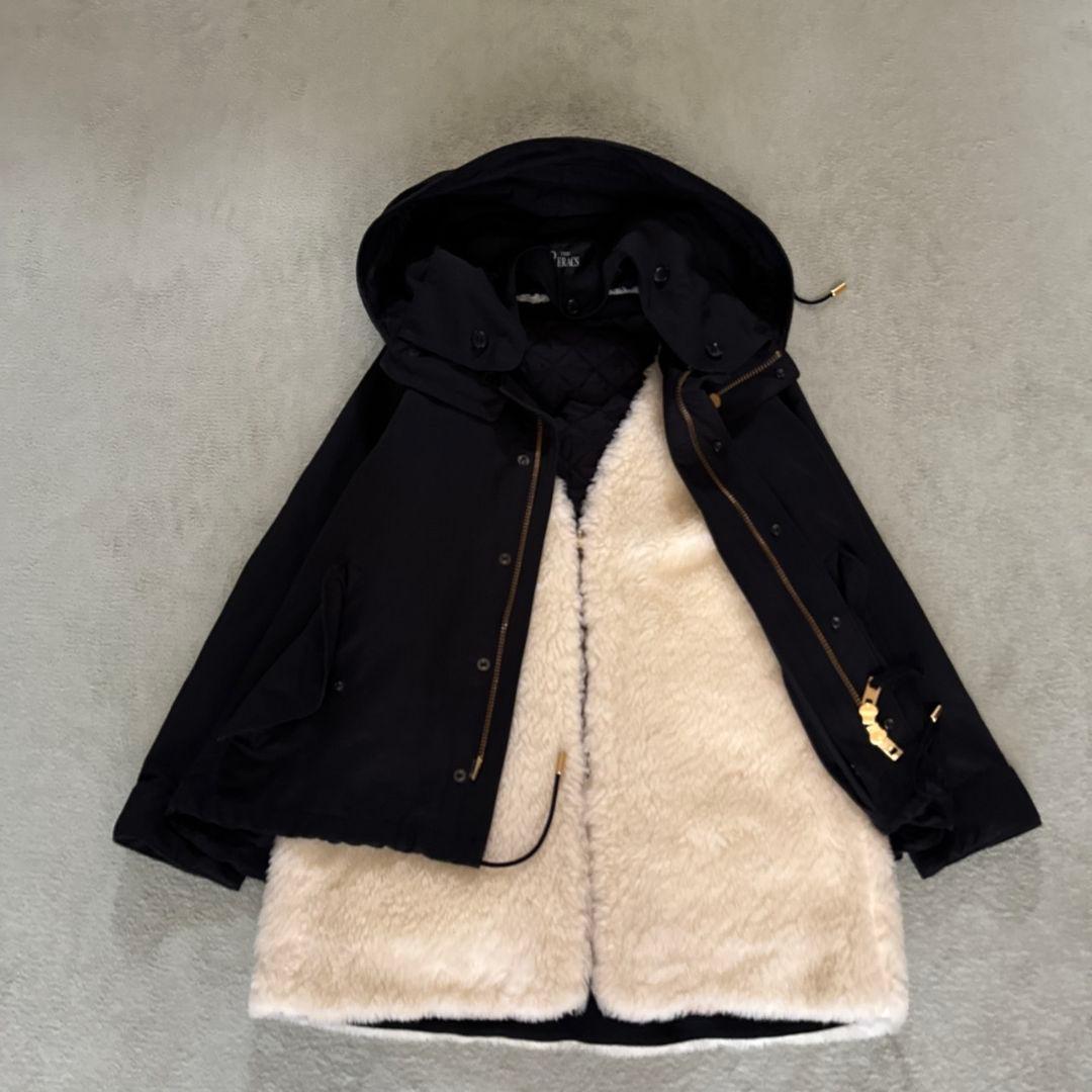 ザリラクス ショートモッズコート ファーライナー 黒 40