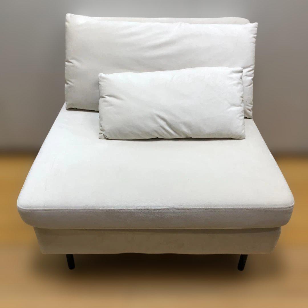 送料無料 美品 イーナ Ehre 一人掛けソファ スエード調 51113