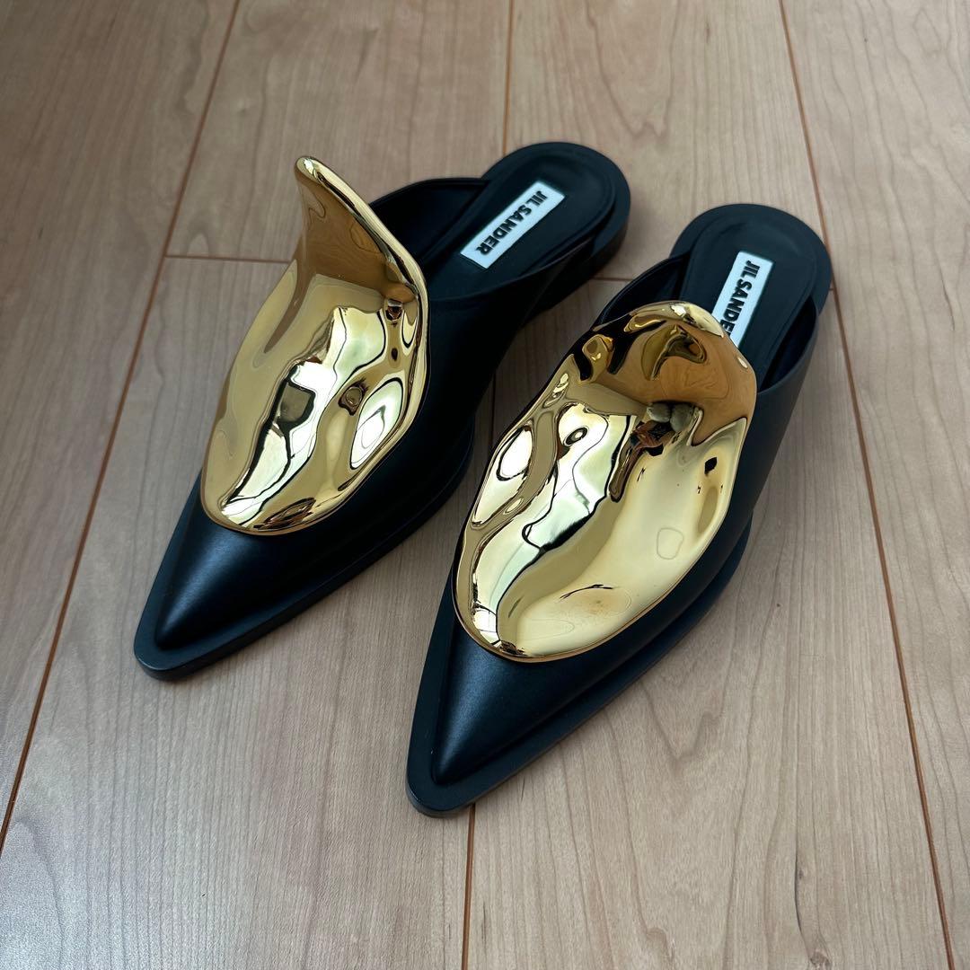 JIL SANDER メタルプレート　ミュール　サイズ38