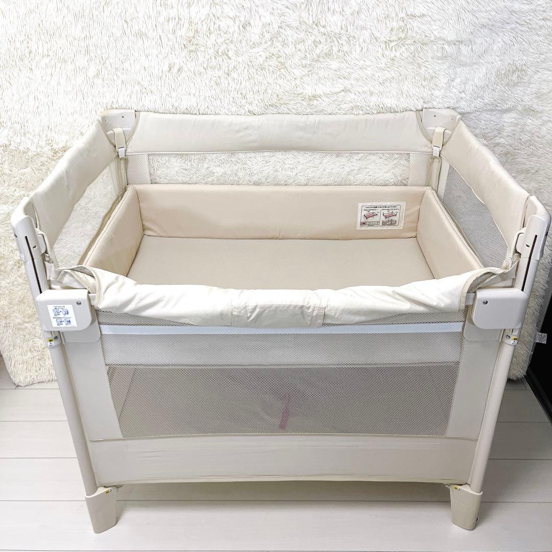 Aprica アップリカ ココネルエアー ベビーベッド ホワイト 美品
