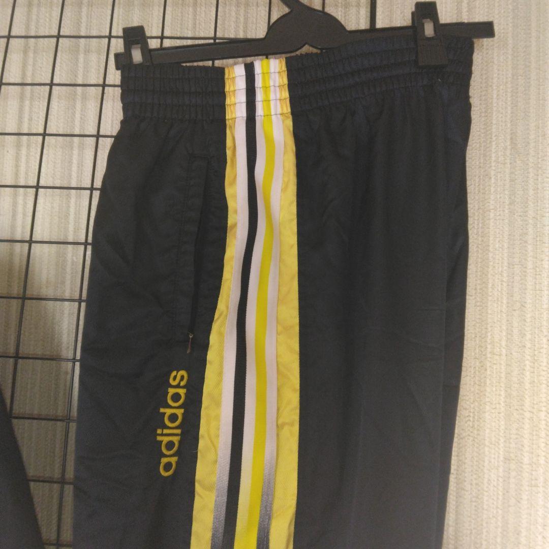 Vintage-adidasウィンドブレーカー 上下セット:2L:黒/黄/白