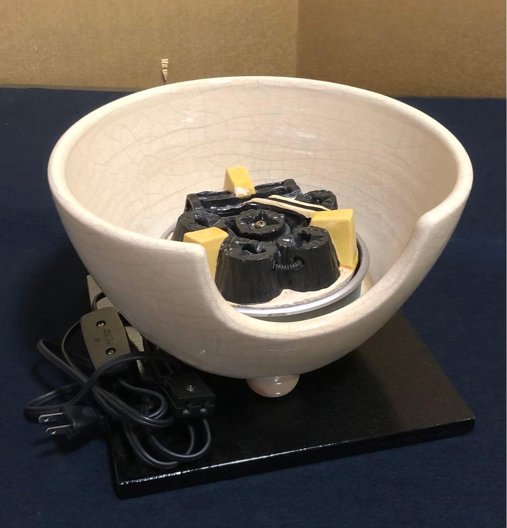 《R》茶道具 野々田式 風炉型電熱器 白さつまA 元箱　260120き5