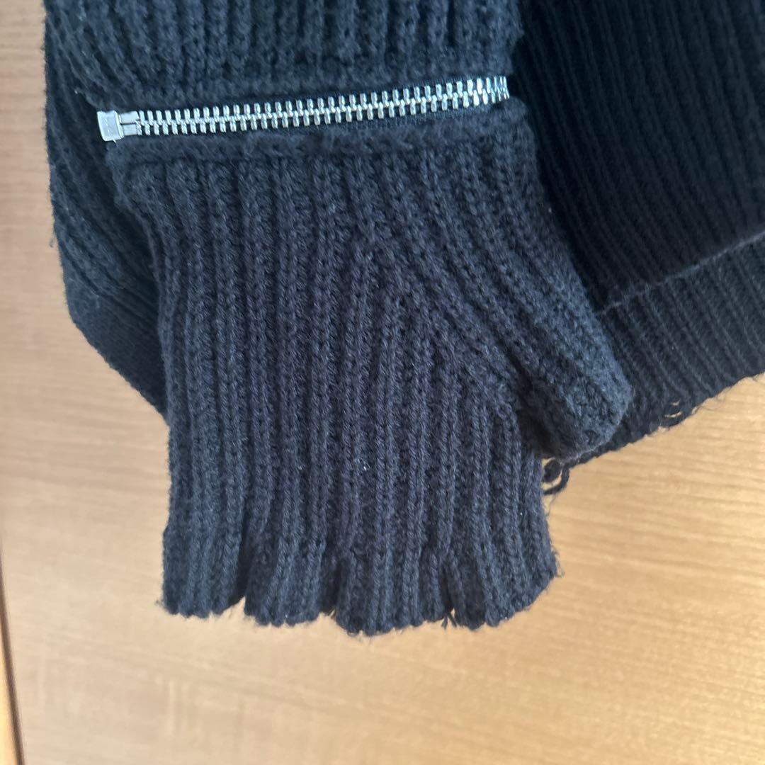 GRANCY ジップデザインアシンメトリーニット Mサイズ