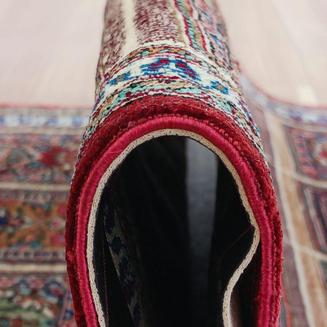 Y2605 最高級ペルシャ絨毯 クム産 シルク100％ 手織100万ノット