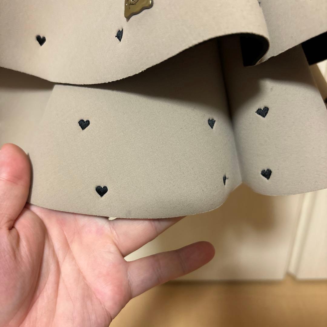 阪急　オンライン限定　ラプチャー　ネイプル　ハートエンブロイダリー　モカベージュ