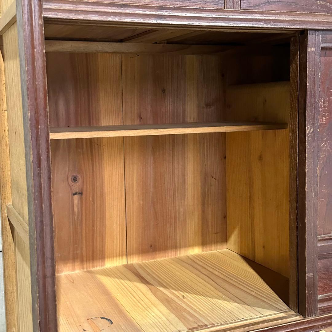 ★1950年代★ 昭和レトロ 水屋箪笥 和風食器棚 古民家家具 引戸収納 飾り棚