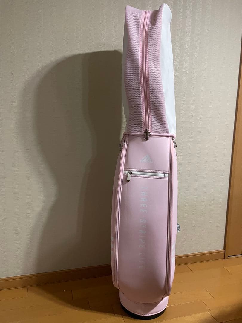新品未使用adidas レディース ゴルフキャディバッグ ホワイト ピンク