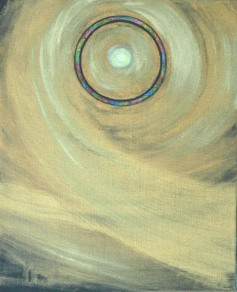 絵画インテリア絵 額付(青緑＋金色の枠) 油絵 F3-G172022 風景 祈り