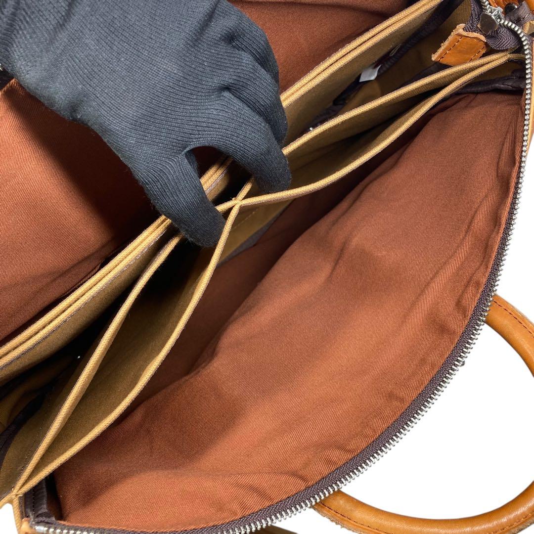 バギーポート 神戸 2way ビジネスバッグ 本革 帆布 A4 キャメル メンズ