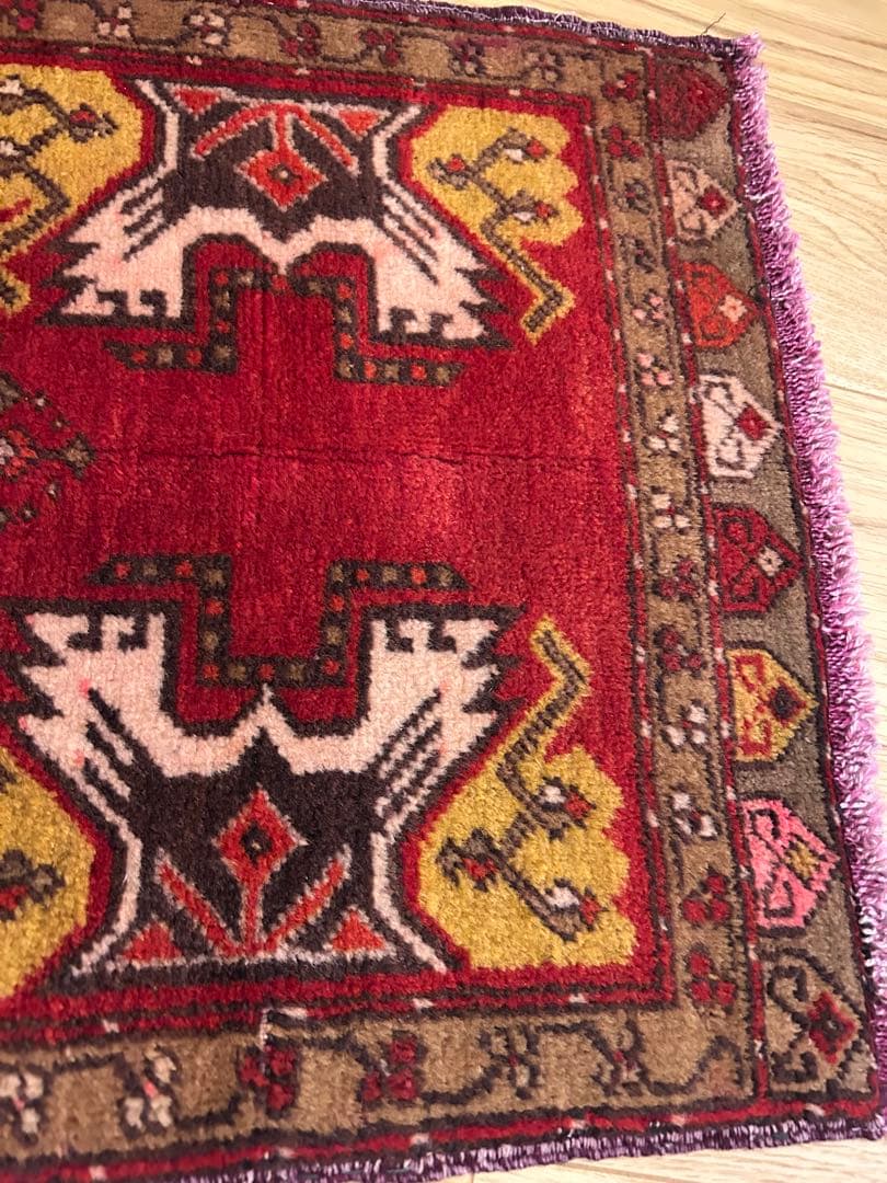 週末セール＊トライバルラグ・トルコヴィンテージラグ・ウール約46×90cm