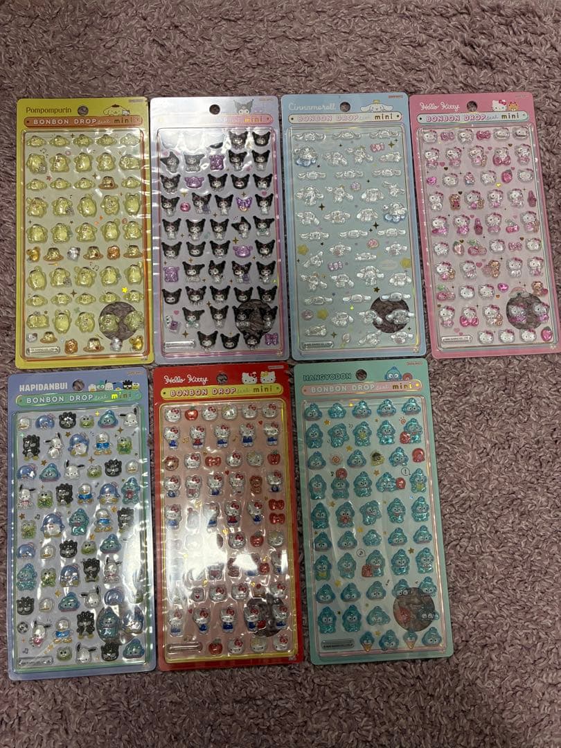 た*む様 ボンボンドロップシール　サンリオ　7枚セット