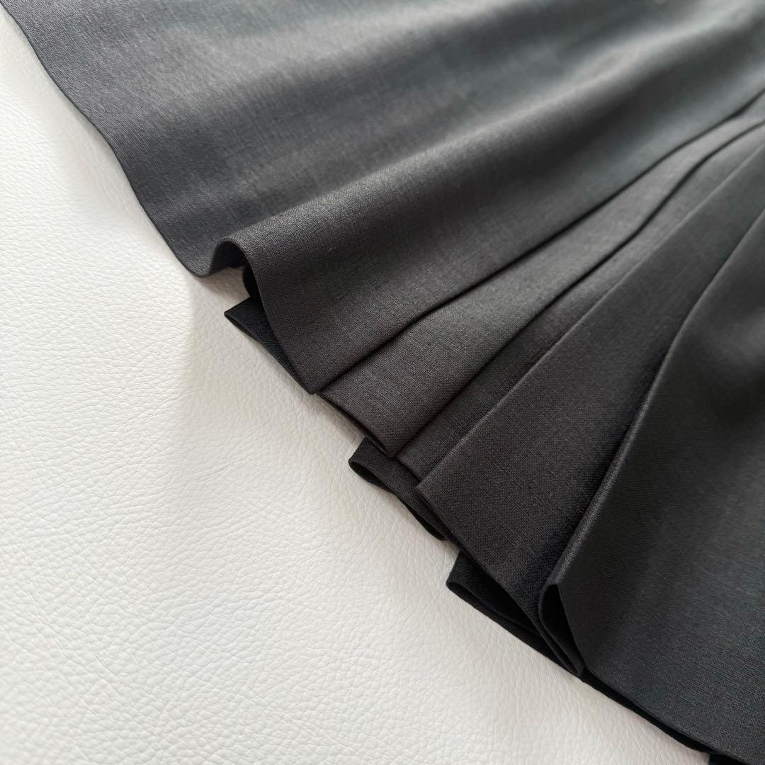 フォクシーニューヨーク　ワイドパンツ　プリーツスカート　ダークグレー　L