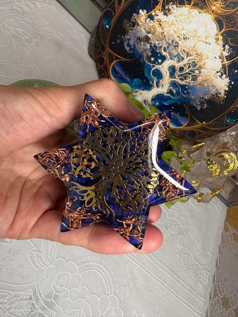 みかつき様☆ オーダー☆専用ページ オルゴナイト六角錐 3A高品質ラピスラズリ