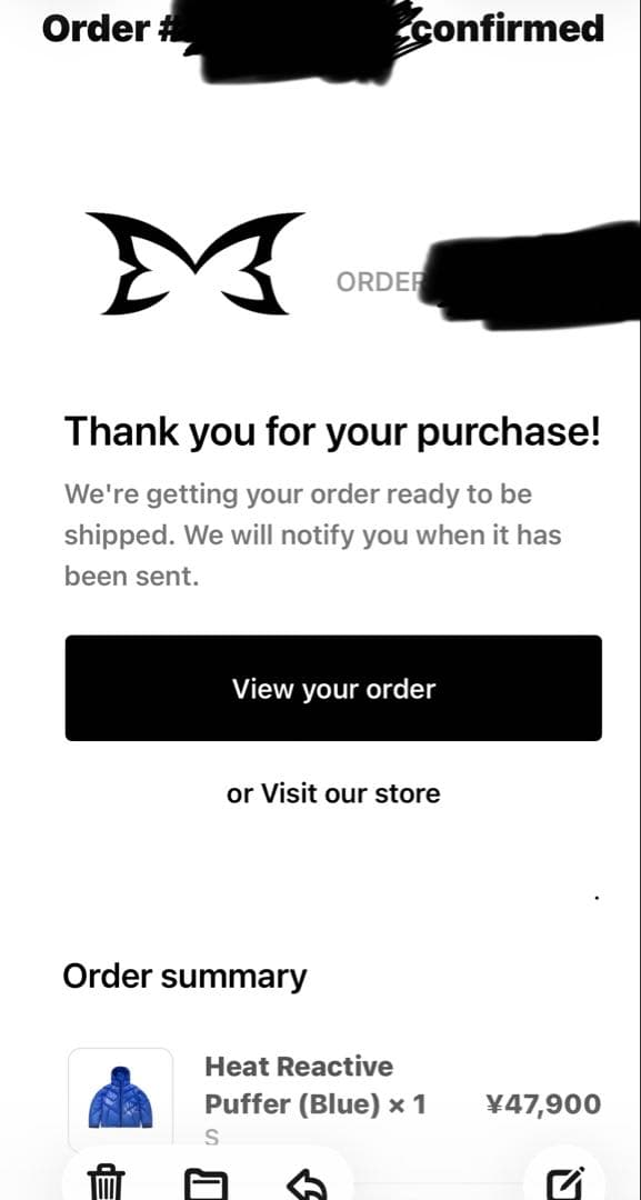 Mertra Heat Reactive Puffer Sサイズ