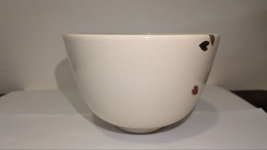 『通次阿山』仁清写　花吹雪茶碗　茶道具　共箱栞しおり　桜