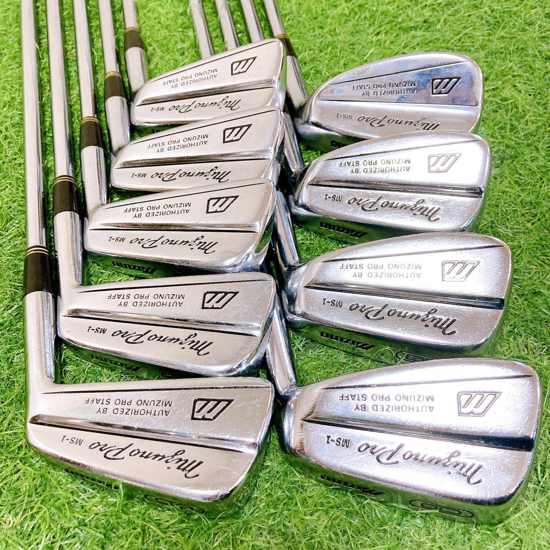 1.ミズノ　マッスルバック　ゴルフクラブ　メンズアイアンセット　右利き　8本