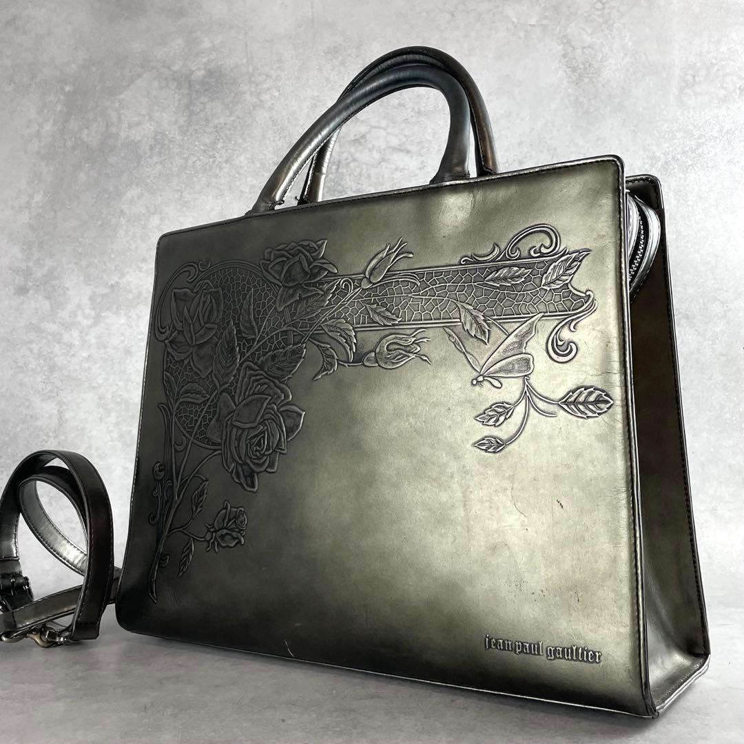 入手困難✨ ジャンポールゴルチェ ニューローズ 花柄 ビジネスバッグ 2way