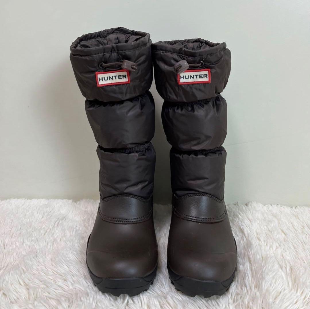 HUNTER スノーブーツ ロングブーツブラウン 39 25cm UK6