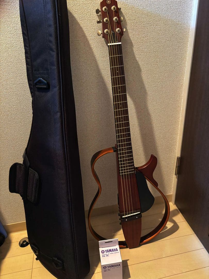 YAMAHA サイレントギター ナチュラル SLG200S NT アダプター付き