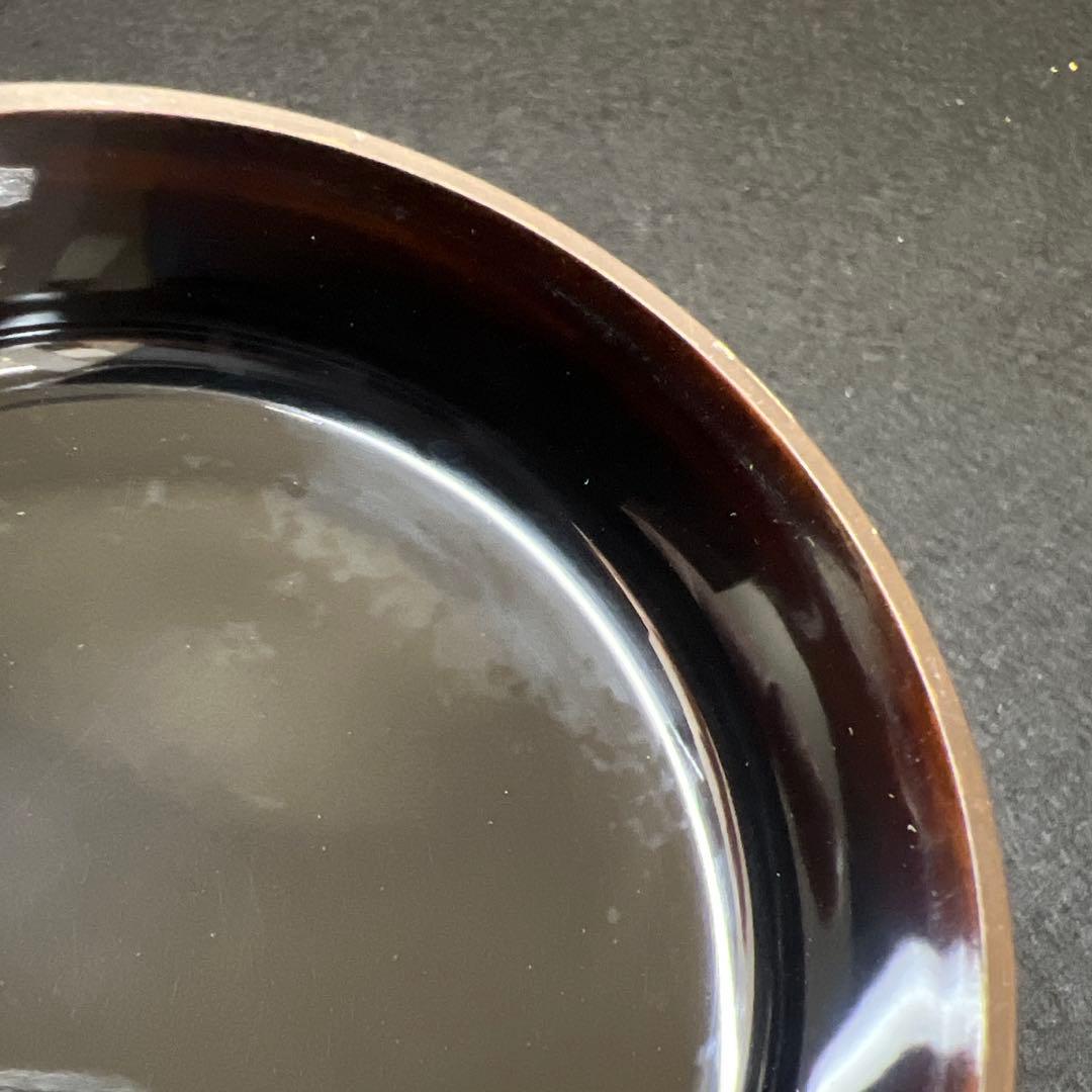 輪島塗　山下春甫造　梨地四君子蒔絵中棗　共箱　高さ約7㎝　東Y8-0106☆2F