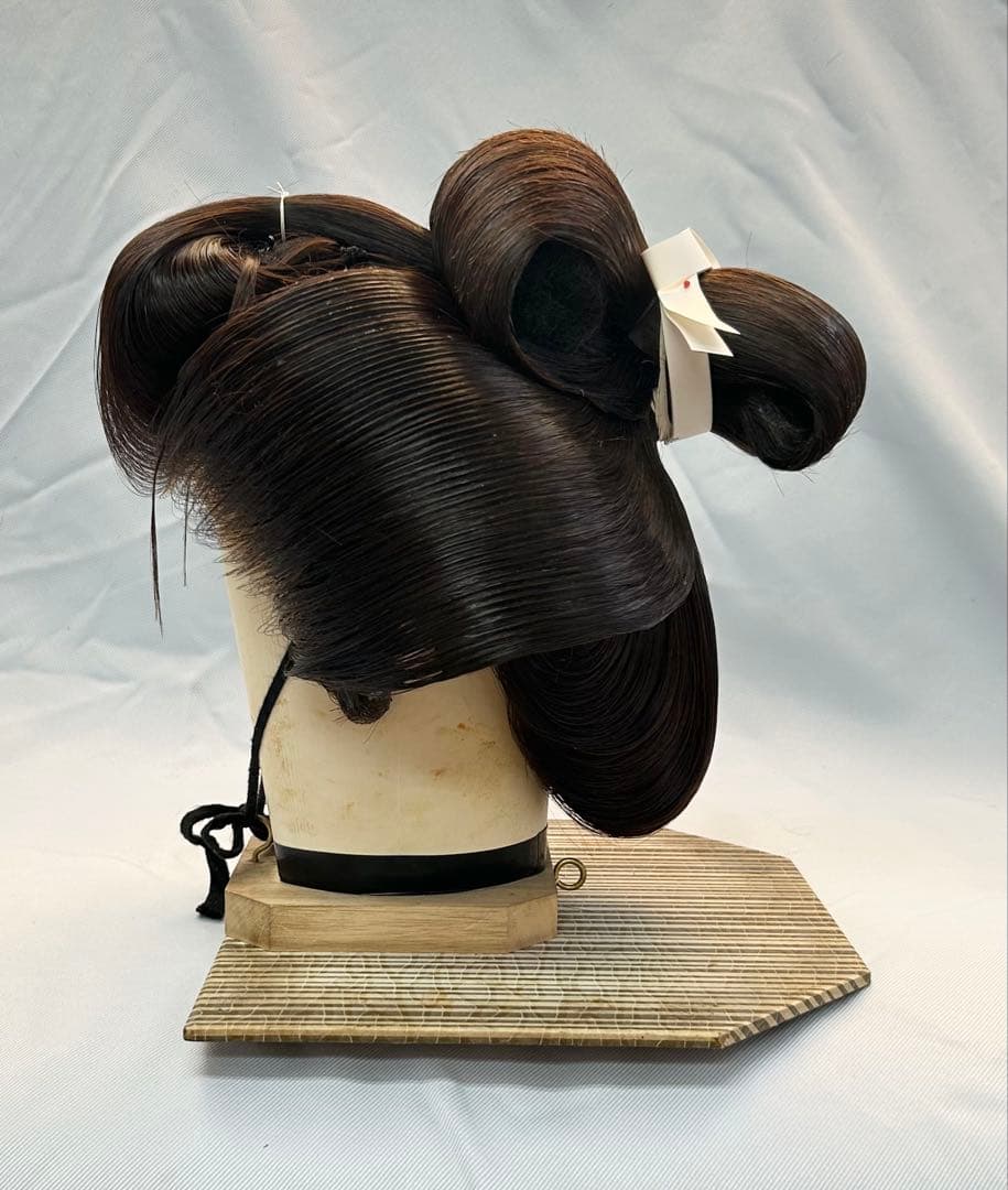 日本髪かつら　大衆演劇かつら　辰巳7号(中小〜中） つぶし島田 自然色