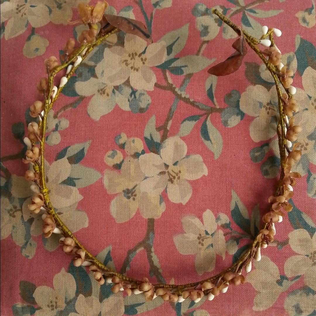 花かんむり 花冠 ワックスフラワー フランス アンティーク