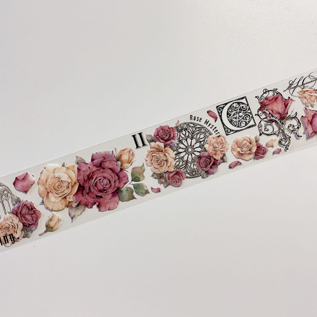 【M-422】壹洱　复古玫瑰　1ループ　マステ切り売り