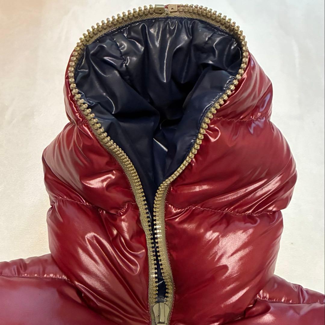 DUVETIKA デュベティカ　46 バーガンディ フード付きダウンジャケット