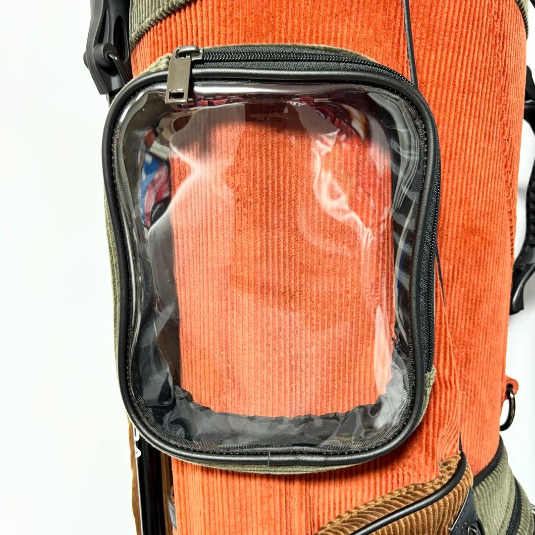 新品 ガジェヘラ ゴルフ コーデュロイ キャディー バッグ カーキ