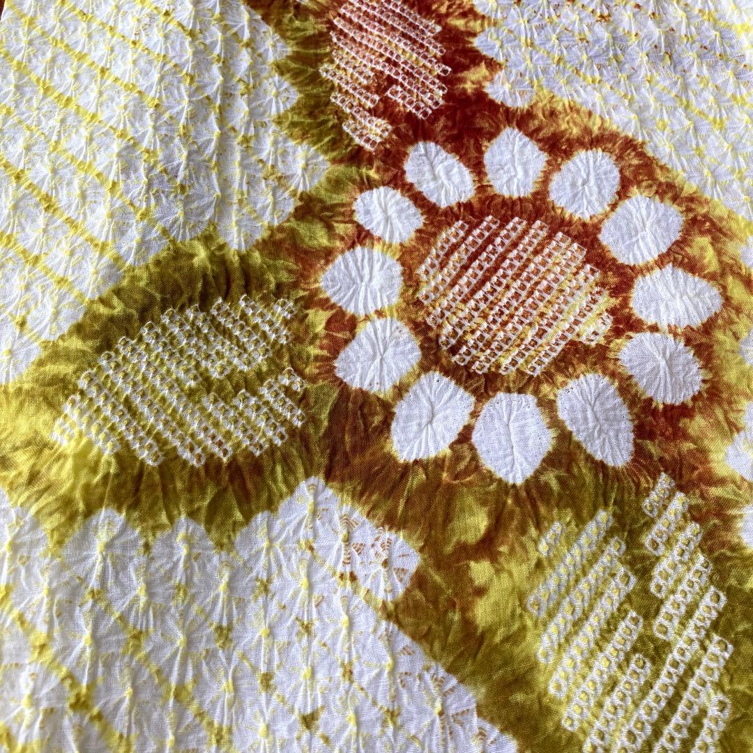 未使用品　有松絞り　絞り染め　絞り浴衣　NO33