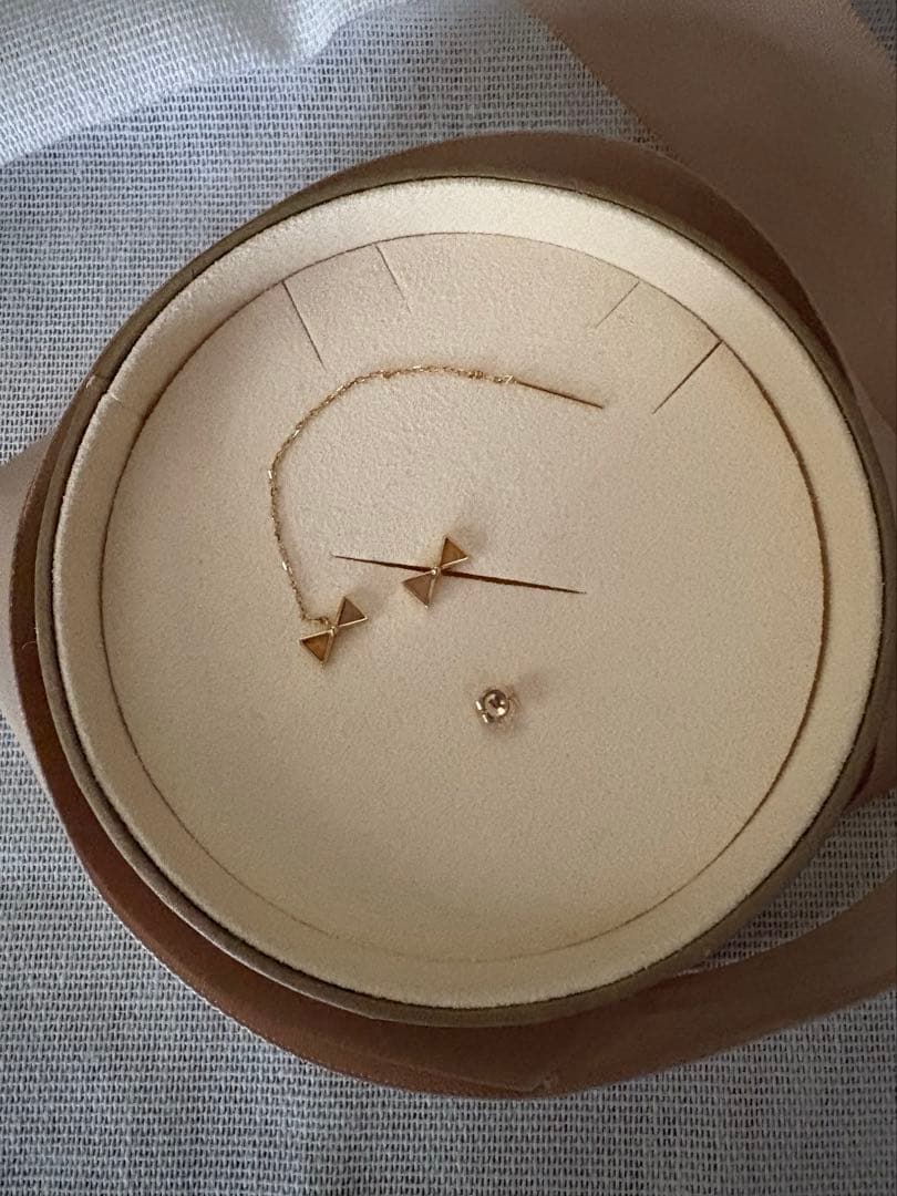 AHKAH アーカー セブロンカラー （ピンク＆オレンジ） ピアス ２点セット