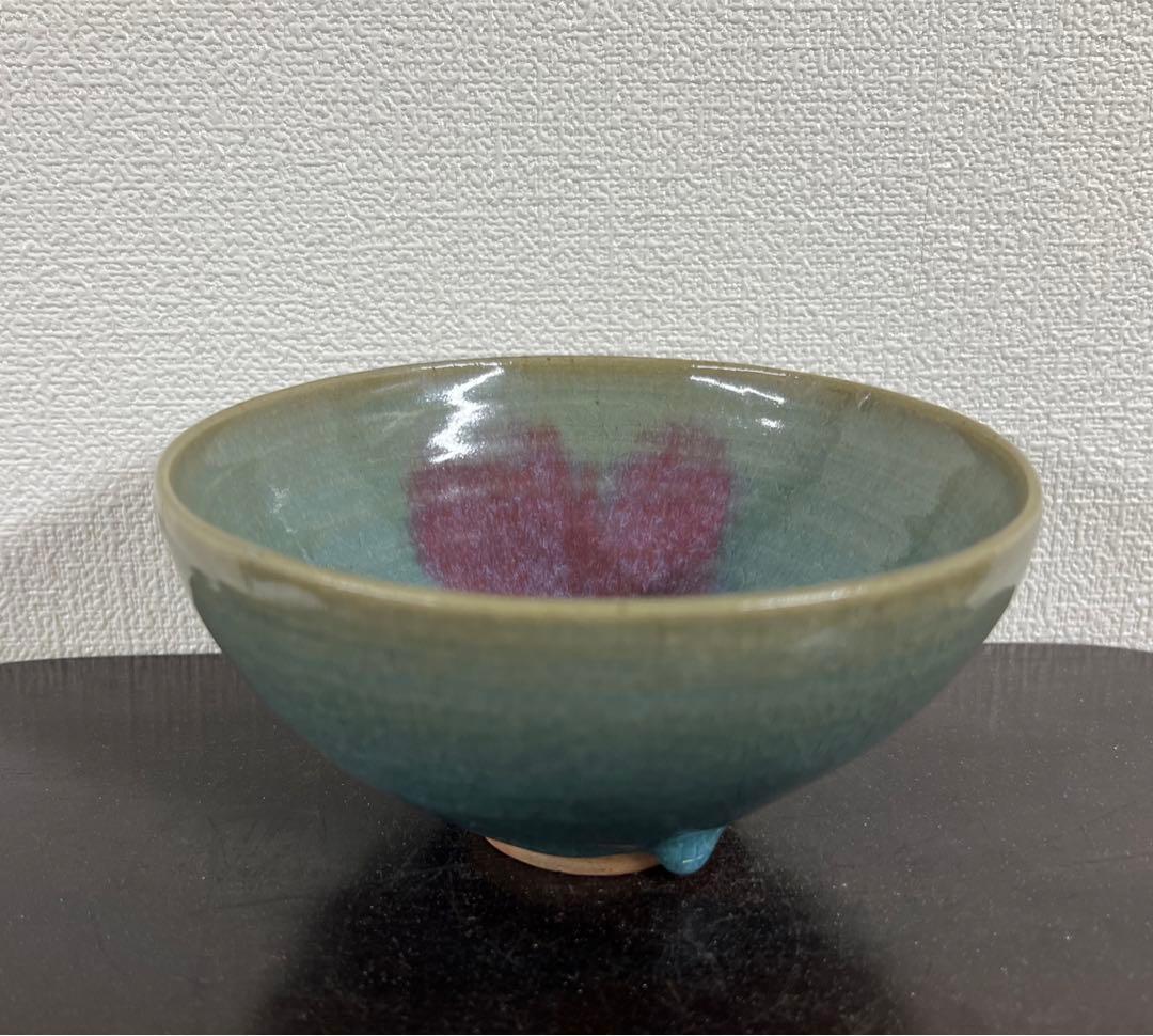 中国古美術　宋時代鈞窯釉茶碗　XG2-88