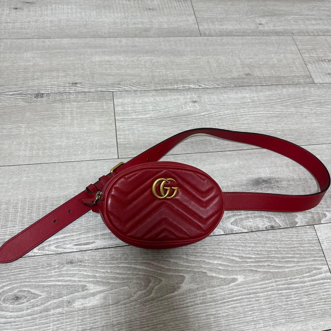 GUCCI グッチ GGマーモント ベルトバッグ ボディバッグ