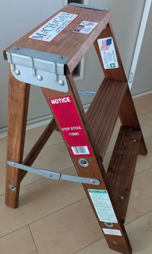 e*i様 廃盤 アメリカ製 ミシガンラダー 木製 脚立
