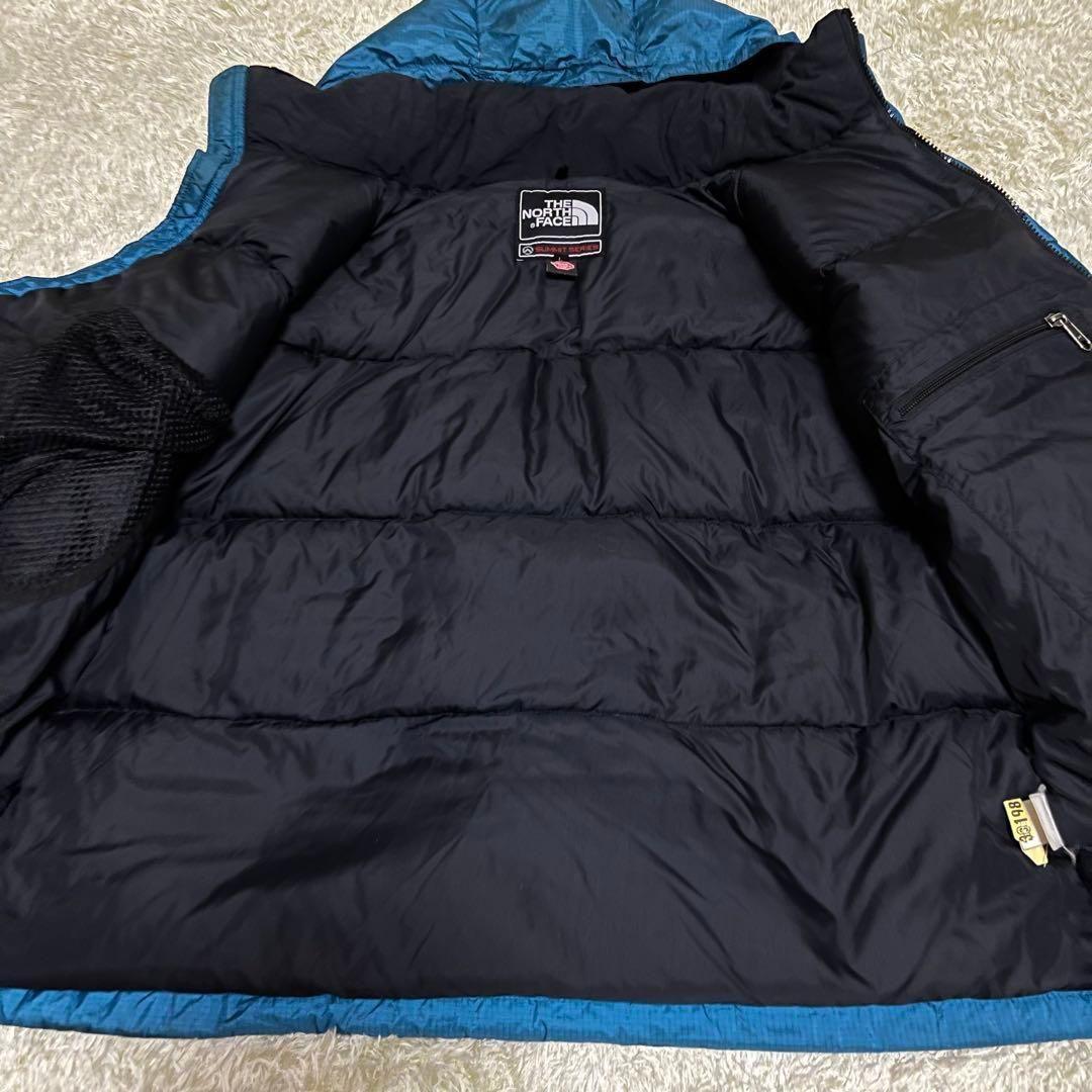 ノースフェイス ダウンジャケット　メンズL 韓国100　700フィル ブルー青