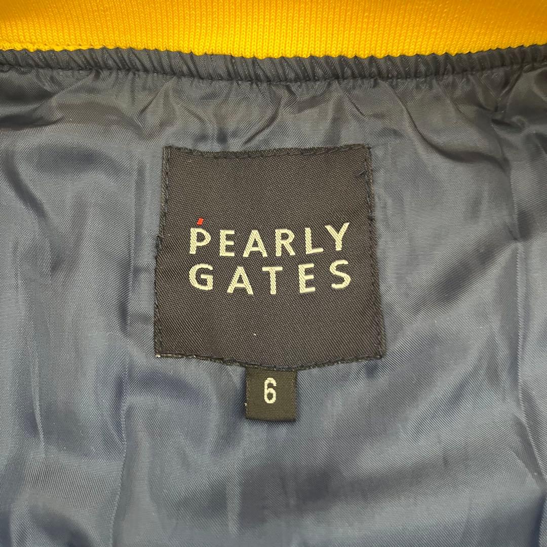 パーリーゲイツ 中綿ジャケット 紺×黄 サイズ6 防風 ダウン スニード