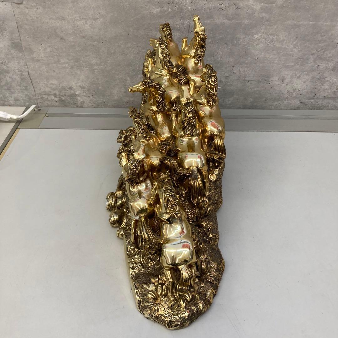 金色 九頭馬 豪華 躍動感 躍動的 置物 ゴールド 装飾品 開運 縁起物 置物