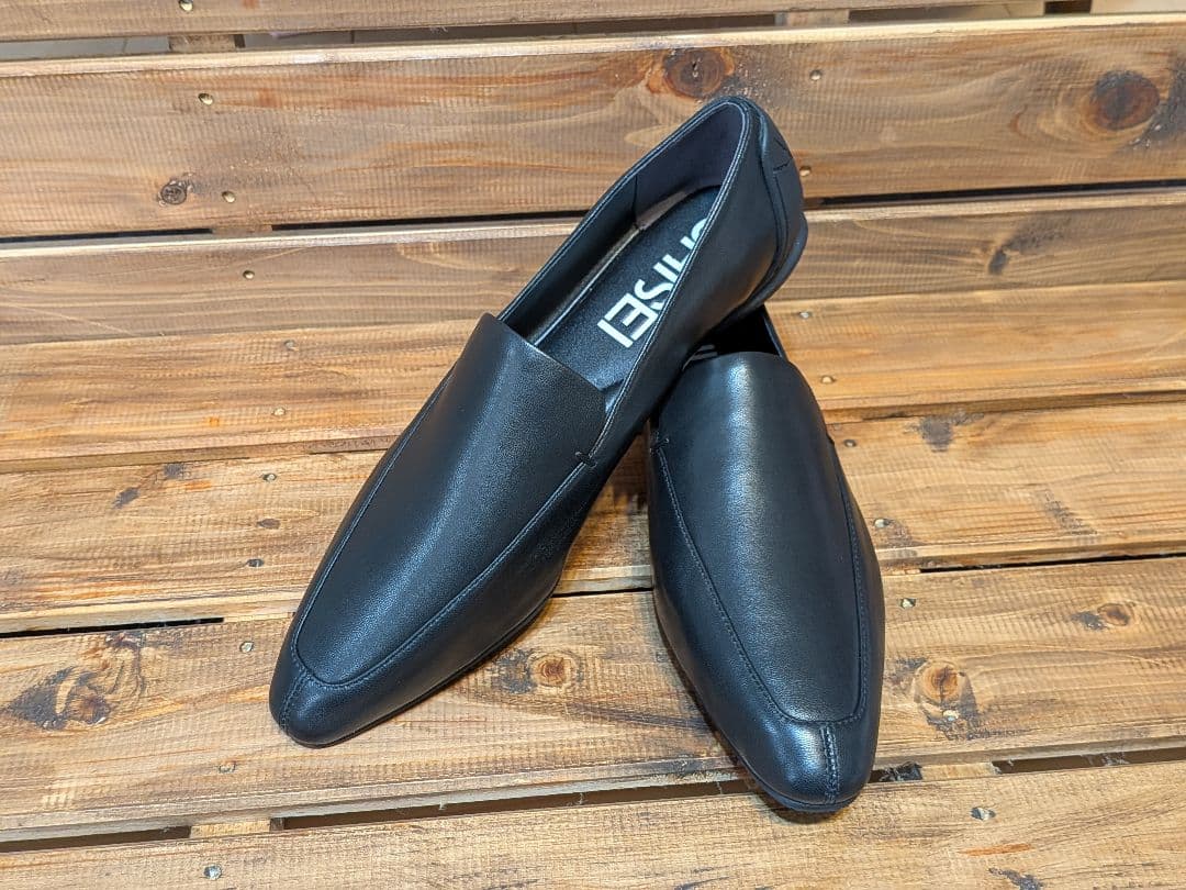 SHISEI シーセイ　シセイ　ブラックレザー ローファー