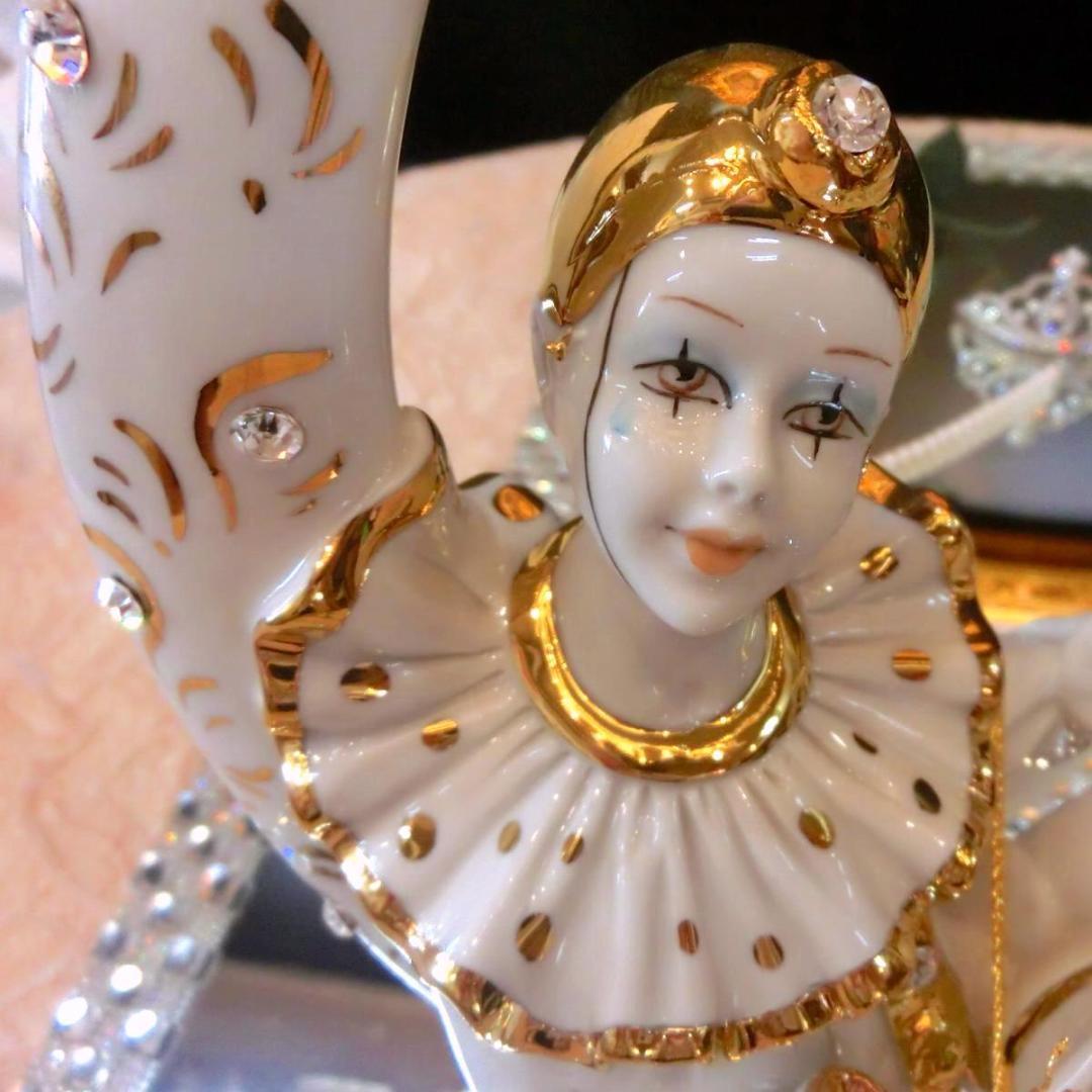 sabadin-vittorio　イタリア製　高級セラミック　ピエロオブジェ