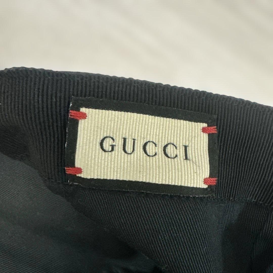 gucci 黒　キャップ　gg