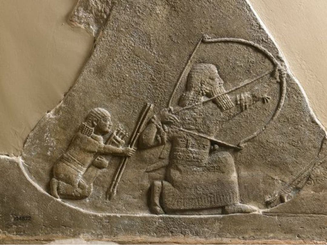 シュメール発掘品　ブラックストーン彫刻　紀元前2500年　メソポタミア