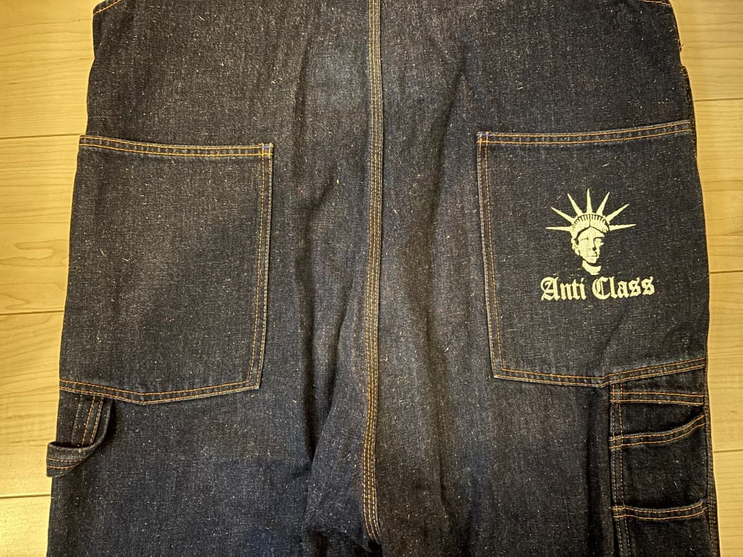 アンチクラス　オーバーオール　サイズM インディゴ